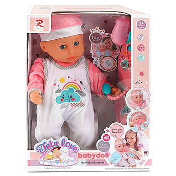 Пупс функціональний (10 звукових ефектів, п'є з пляшечки, закриває очі) 6633