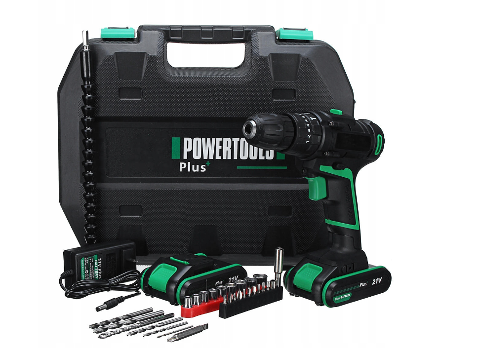 Акумуляторний шуруповерт Powertools Plus PL21-3 в кейсі