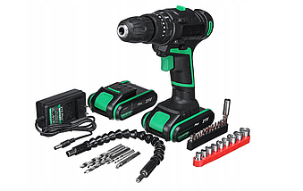 Акумуляторний шуруповерт Powertools Plus PL21-3 в кейсі, фото 2