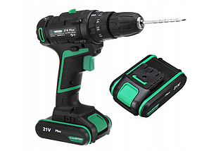 Акумуляторний шуруповерт Powertools Plus PL21-3 в кейсі, фото 2