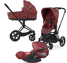 Cybex Priam 4.0 коляска 3 в 1 by Alec Voelkel Rock шасі Matt Black автокрісло Cloud T