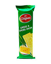 Чипси зі смаком сиру та зеленої цибулі Mr. Chipas Cheese & Spring Onion, 75 г