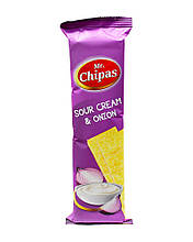 Чипси зі смаком сметани та цибулі Mr. Chipas Sour Cream & Onion, 75 г
