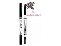 Олівець д/очей та брів зі щіточкою Medium Brown Profi Touch Eyebrow 301 1 g ТМ