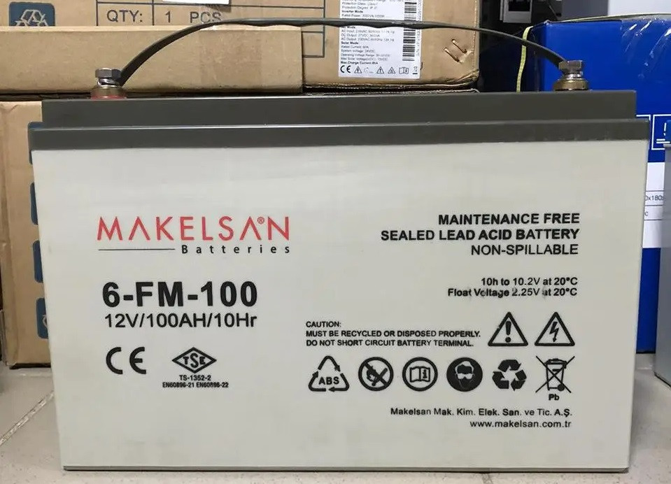 Акумуляторна батарея AGM MAKELSAN 6-FM-100, Gray Case, 12 V 100.0 Ah (329 x 172 x 218) Q1