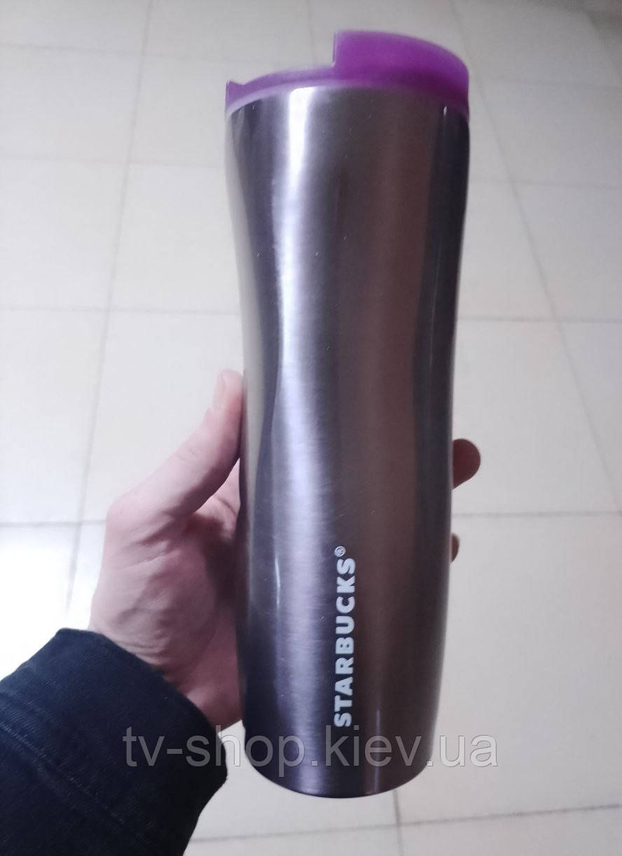 Термокружка Starbucks металік сірень , 500 мл, фото 1