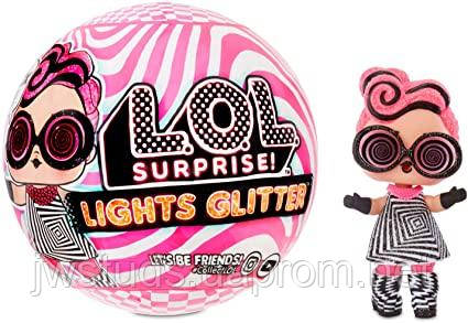 Лялька ЛОЛ L. O. L. Surprise Lights Glitter Doll with 8 Surprises Including Black Light Surprises USA оригінал