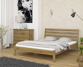 Ліжко односпальне в спальню, дитячу з натурального дерева 90х200 Прага Mebigrand