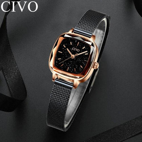 Купить Часы женские CIVO 8102C | Stainless Steel Band Black, цена 238 ...