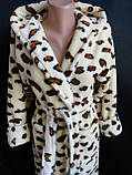 Купити недорогі халатики жіночі махрові леопардові, фото 6