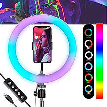 Лампа кільцева RGB d10 (170 діодів) 26 см