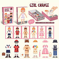 Магнитная игра Одень куклу 992C/993C, пазлы одежда, мальчик, девочка, развивающая настольная игра