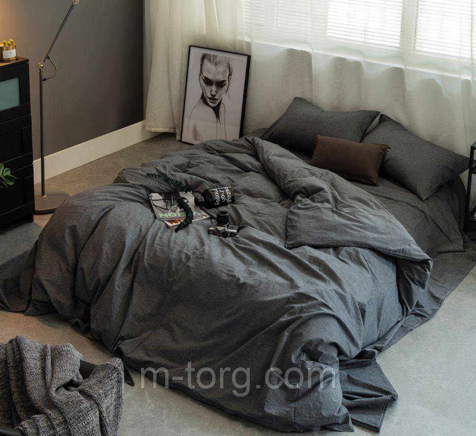 Комплект постільної білизни євро розмір 200/220 см, простирадло 200/220 см, нав-кі 70/70,тканина сатин 100% бавовна