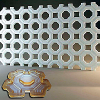Полиуретановая форма "Мэлани" для 3D панелей из гипса и бетона - 250*250*16 мм