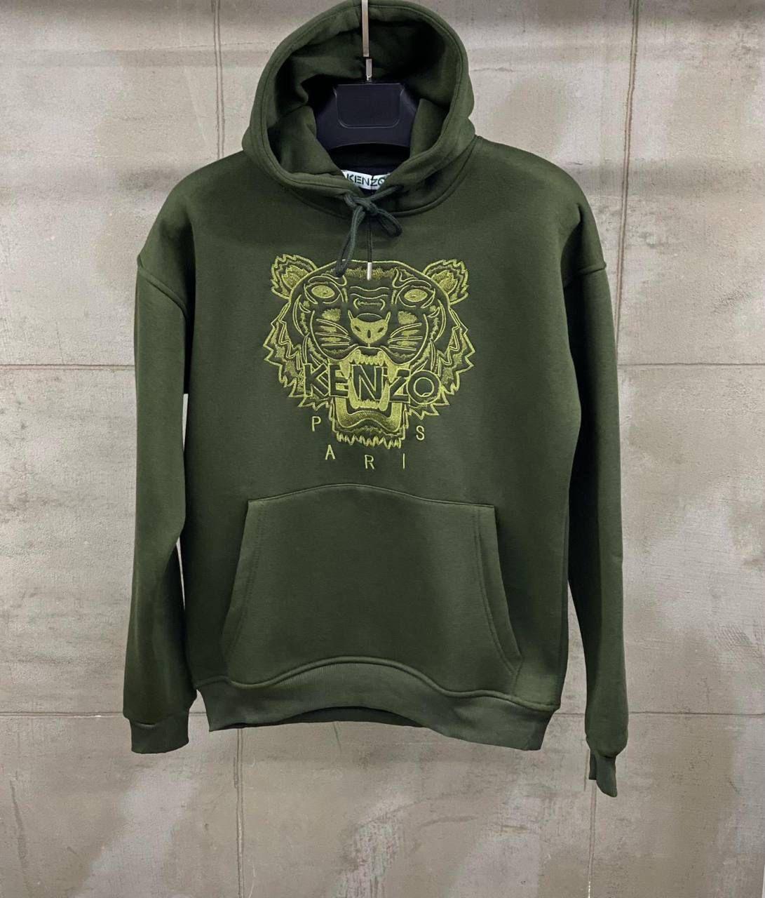 Чоловіча кофта худі Kenzo D10749 хакі L, фото 1