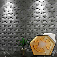 Полиуретановая форма "Колесо" для 3D панелей из гипса и бетона; 400*460*25 мм