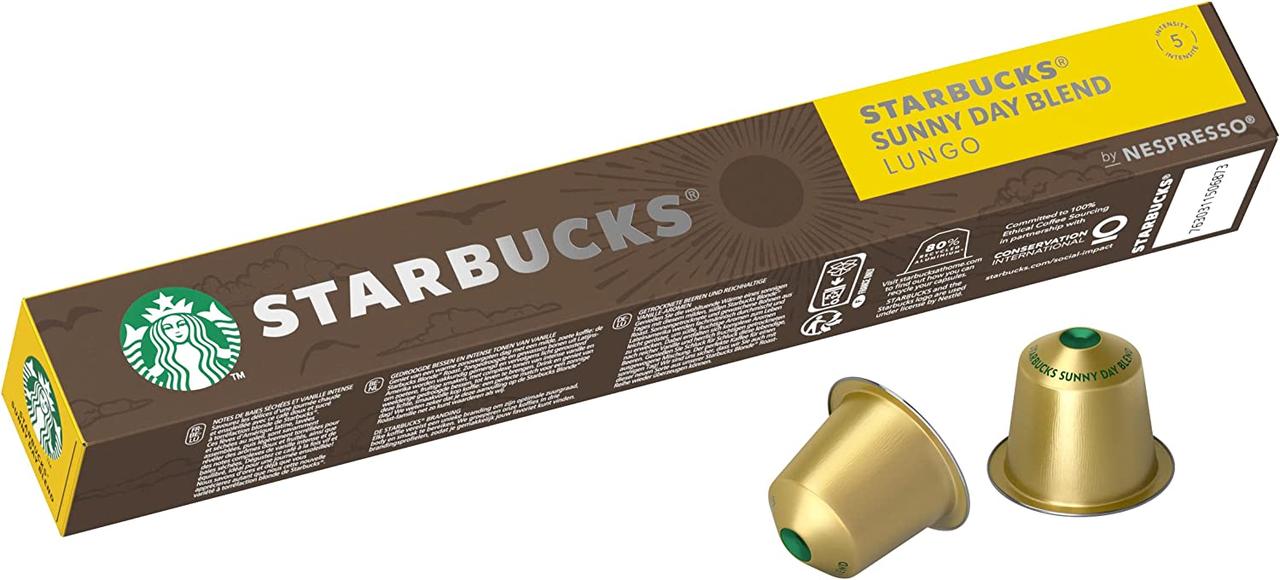 Кава в капсулах Nespresso Starbucks SUNNY DAY BLEND Lungo (тубус 10 ...