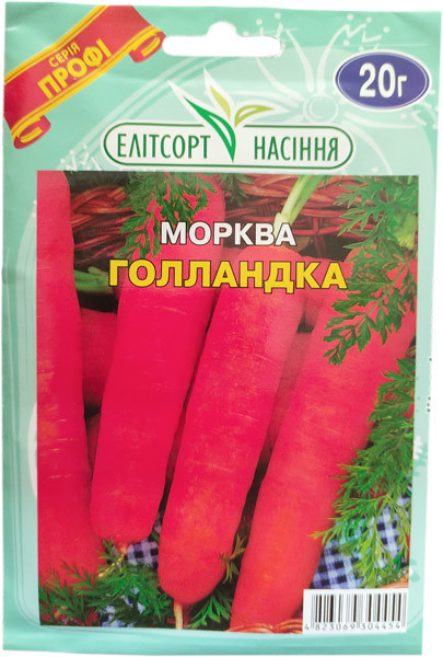 Насіння моркви Голландка 20 г ранньостигла, фото 1