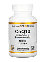 California Gold CoQ10 With Bioperine 100 mg 150 veg caps