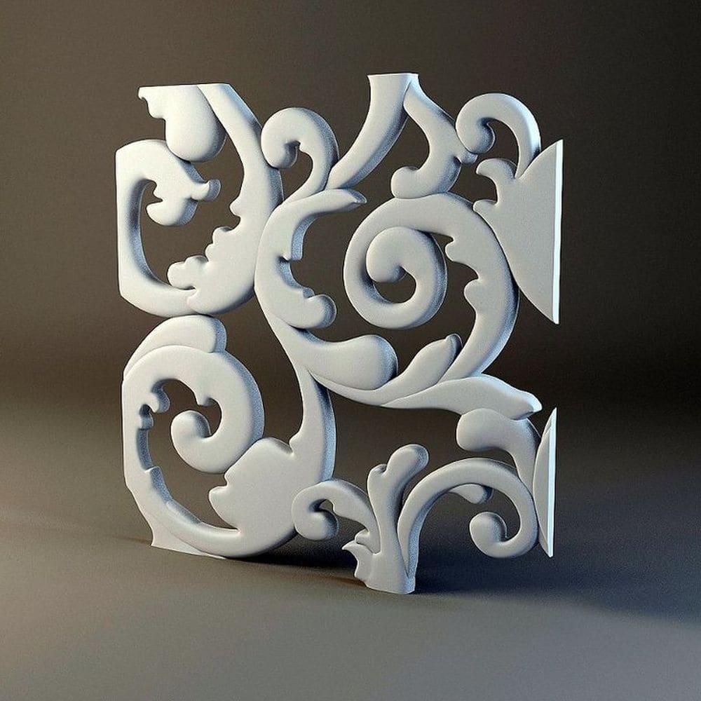 Поліуретанова форма для 3D панелей «Деяніра» - 350*350*14 мм, фото 1