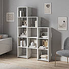 Вертикальний книжковий стелаж сходів у вітальню Дизайнерська полиця на 11 осередків для книг та квітів з ДСП, фото 3