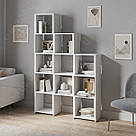 Вертикальний книжковий стелаж сходів у вітальню Дизайнерська полиця на 11 осередків для книг та квітів з ДСП, фото 4