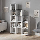 Вертикальний книжковий стелаж сходів у вітальню Дизайнерська полиця на 11 осередків для книг та квітів з ДСП, фото 2