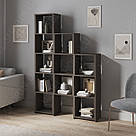 Вертикальний книжковий стелаж сходів у вітальню Дизайнерська полиця на 11 осередків для книг та квітів з ДСП, фото 7