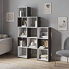 Вертикальний книжковий стелаж сходів у вітальню Дизайнерська полиця на 11 осередків для книг та квітів з ДСП, фото 8