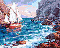 Картина по номерам 40×50 см  Kontur Кримська бухта DS0452