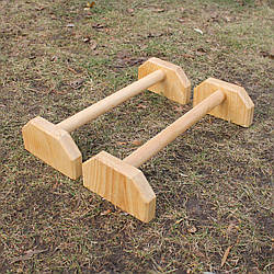 Паралетси, стоялки, упори деревʼяні "Преміум" матеріал Ясень. (56 см)