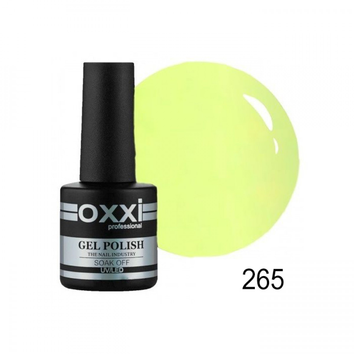 Гель-лак OXXI Professional № 265, 8 мл - Лимонно-жовтий гель лак, фото 1
