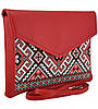 Жіночий клатч конверт вишиванка червона, фото 2
