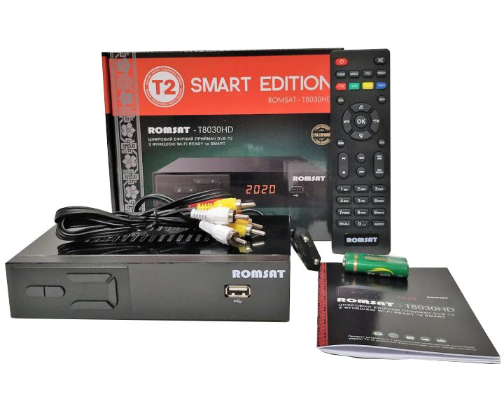 ТБ-ресивер ROMSAT-T8030HD Smart — DVB-T2/C, фото 1
