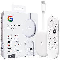 Медиаплеер Google Chromecast HD with Google TV Snow GA03131 Хромкаст с гугл ТВ Android 10 GA03131-US Google TV