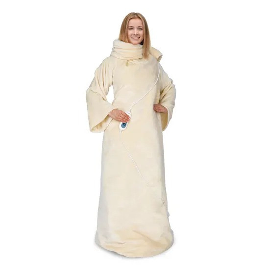 Електрична ковдра з рукавами Slanket Klarstein 120 W 155x180 см Coral Fleece