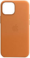 Кожаный чехол iPhone 13 Apple Leather Case with MagSafe (анимация) Golden Brown