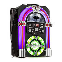 Немецкая детская караоке-система Auna Rockstar Arizona Sing Jukebox BT USB MP3 CD-плеер Проводной микрофон