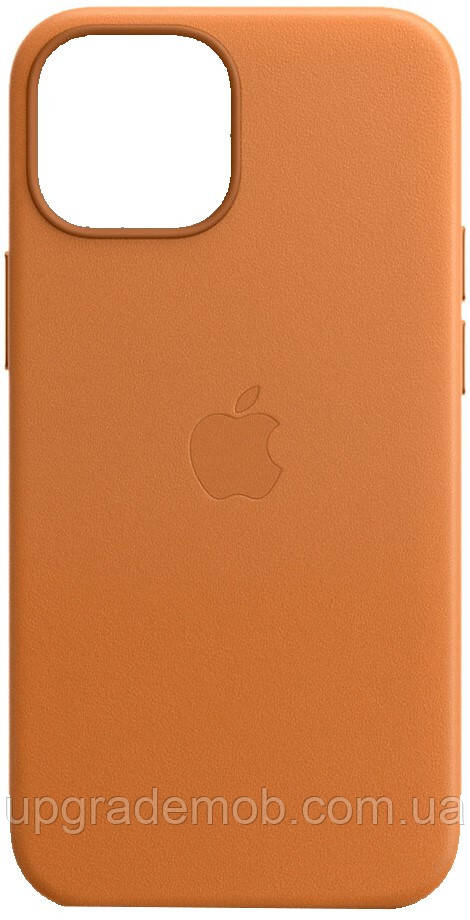 Шкіряний чохол iPhone 13 Pro Apple Leather Case with MagSafe (анімація) Golden Brown, фото 1