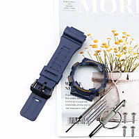 Ремешок + безель (рант) для часов Casio AQ-S810W / AQS810WC Синий