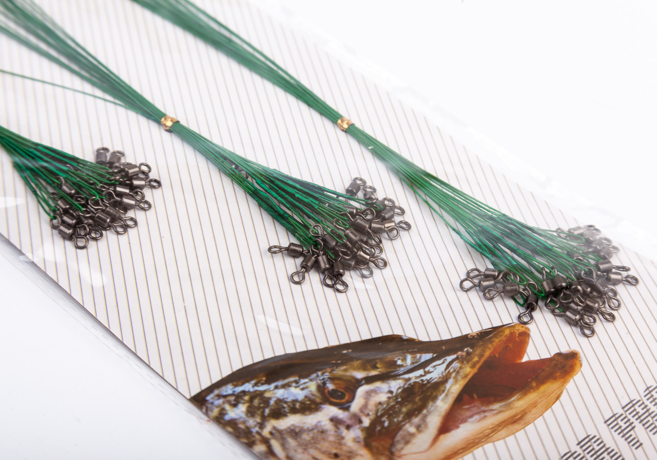 Набір повідків 60 шт на хижака 15/20/25 см 15 кг