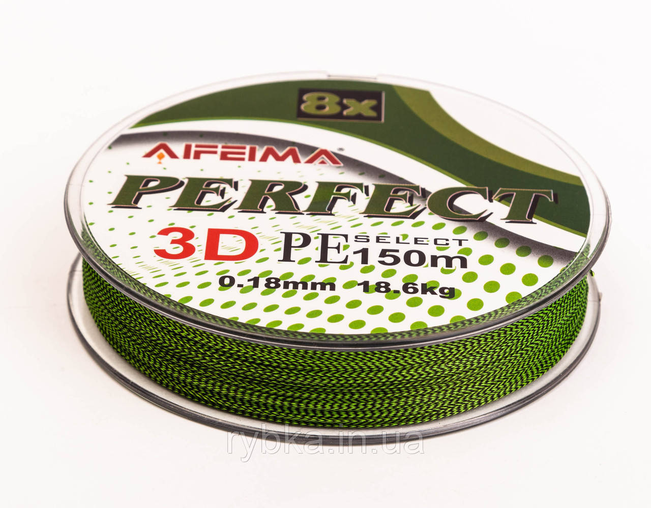 Шнур рибальський Feima 3D 8X Green 0.16мм 15.8кг 150м плетений для риболовлі