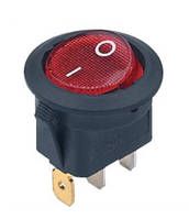 Переключатель с красной подсветкой KCD1-105 250V 6А (13191 )