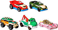 Набір машинок Хот Вілс Супер Маріо Hot Wheels Super Mario Character Car 5-Pack