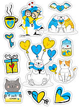 Набір наклейок-валентинок Love2