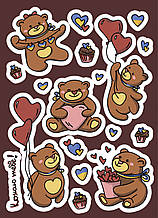 Набір наклейок-валентинок Love7