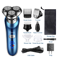 Електробритва для домашнього використання Hatteker 4in1 Rotary Shaver (RSCX-960804), фото 5