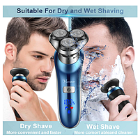 Електробритва для домашнього використання Hatteker 4in1 Rotary Shaver (RSCX-960804), фото 10