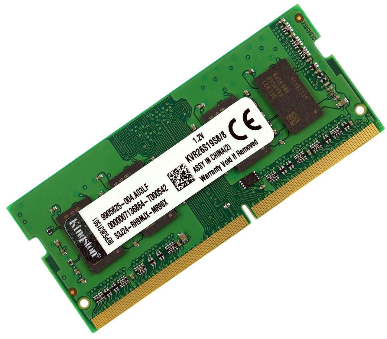 DDR4 8Gb 2666 для ноутбука - оперативна пам'ять SoDIMM 2666MHz PC4-21300 KVR26S19S8/8 (ДДР4 8 Гб)