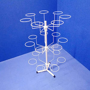 Стійка для головних уборів «Ромашка» на 21 кронштейн, біла